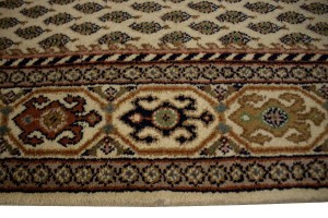 Cream Floral 2'4X9 Indo-Botemir Oriental Runner Rug