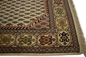 Cream Floral 2'4X9 Indo-Botemir Oriental Runner Rug