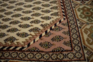 Cream Floral 2'4X9 Indo-Botemir Oriental Runner Rug