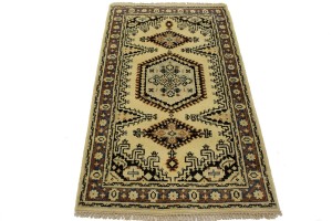 Cream Geometric 3X5 Viss Oriental Rug