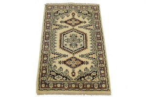 Cream Geometric 3X5 Viss Oriental Rug