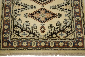 Cream Geometric 3X5 Viss Oriental Rug