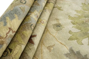 Beige & Light Blue Floral 12X15 Osh Chobi Peshawar Oriental Rug