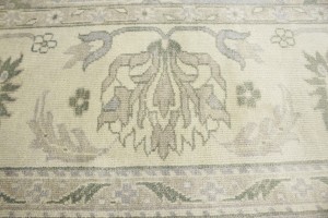 Brownish Grey Floral Peshawar 9X12 Oriental Rug