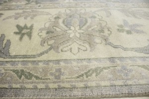 Brownish Grey Floral Peshawar 9X12 Oriental Rug