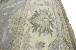 Brownish Grey Floral Peshawar 9X12 Oriental Rug