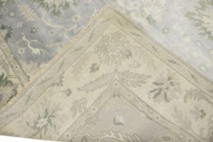 Brownish Grey Floral Peshawar 9X12 Oriental Rug