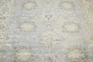 Brownish Grey Floral Peshawar 9X12 Oriental Rug