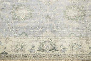 Brownish Grey Floral Peshawar 9X12 Oriental Rug