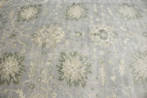 Brownish Grey Floral Peshawar 9X12 Oriental Rug