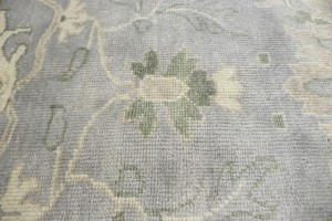 Brownish Grey Floral Peshawar 9X12 Oriental Rug