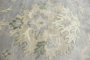 Brownish Grey Floral Peshawar 9X12 Oriental Rug
