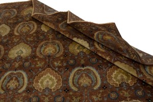 Cinnamon Brown Floral 10X14 Osh Chobi Peshawar Oriental Rug