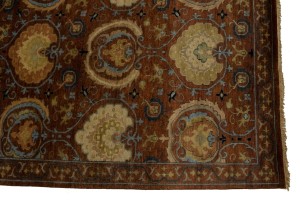 Cinnamon Brown Floral 10X14 Osh Chobi Peshawar Oriental Rug