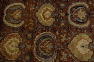 Cinnamon Brown Floral 10X14 Osh Chobi Peshawar Oriental Rug
