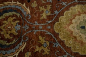 Cinnamon Brown Floral 10X14 Osh Chobi Peshawar Oriental Rug