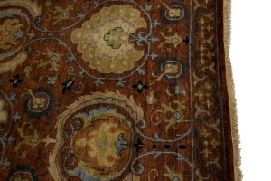Cinnamon Brown Floral 10X14 Osh Chobi Peshawar Oriental Rug