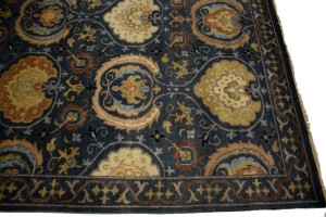 Dark Slate Floral 9X12 Osh Chobi Peshawar Oriental Rug