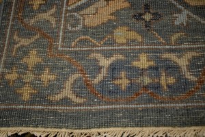 Dark Slate Floral 9X12 Osh Chobi Peshawar Oriental Rug
