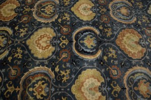 Dark Slate Floral 9X12 Osh Chobi Peshawar Oriental Rug