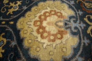 Dark Slate Floral 9X12 Osh Chobi Peshawar Oriental Rug