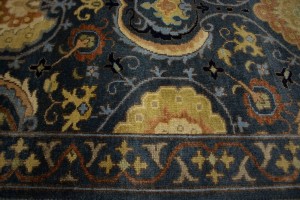 Dark Slate Floral 9X12 Osh Chobi Peshawar Oriental Rug
