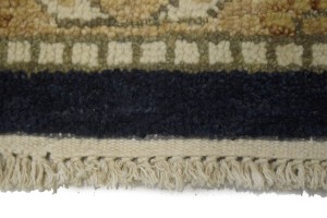 Navy Blue Geometric 8X10 Kazak Karajeh Oriental Rug