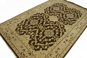 Brown Floral 5'7X8'9 Transitional Oriental Rug
