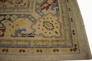 Muted Cream Beige Floral 8X10 Heriz Serapi Oriental Rug