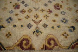 Muted Cream Beige Floral 8X10 Heriz Serapi Oriental Rug