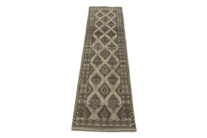 Multicolored Modern 3X10 Indo-Gabbeh Oriental Runner Rug