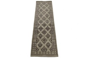 Multicolored Modern 3X10 Indo-Gabbeh Oriental Runner Rug