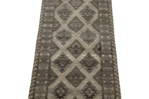 Multicolored Modern 3X10 Indo-Gabbeh Oriental Runner Rug
