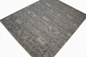 Brownish Gray Transitional 8X10 Modern Oriental Rug