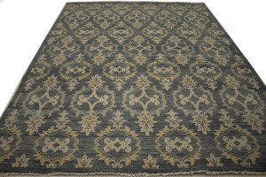 Dark Gray Transitional 8X10 Modern Oriental Rug