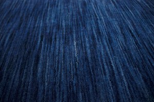 Solid Navy Blue 8X8 Oriental Modern Round Rug