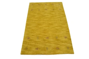 Solid Gold 3X5 Oriental Modern Rug