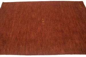 Solid Rusty Red 4X6 Oriental Modern Rug