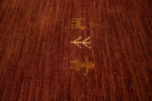 Solid Rusty Red 4X6 Oriental Modern Rug