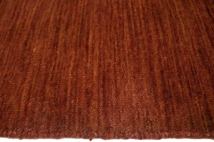 Solid Rusty Red 4X6 Oriental Modern Rug
