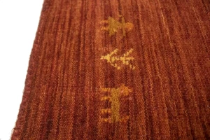 Solid Rusty Red 4X6 Oriental Modern Rug