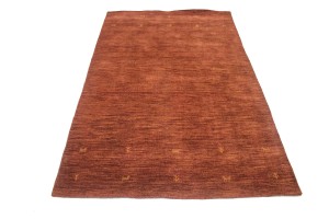Solid Rusty Red 4X6 Oriental Modern Rug
