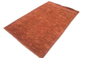 Solid Rusty Red 4X6 Oriental Modern Rug