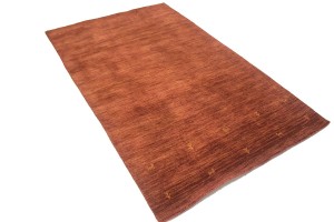 Solid Rusty Red 4X6 Oriental Modern Rug