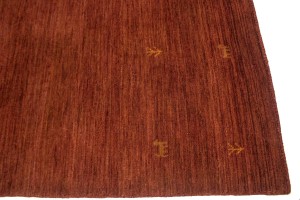 Solid Rusty Red 4X6 Oriental Modern Rug