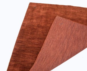 Solid Rusty Red 5X5 Oriental Modern Square Rug