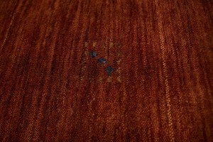 Solid Rusty Red 5X5 Oriental Modern Square Rug