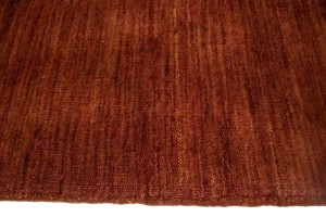 Solid Rusty Red 5X5 Oriental Modern Square Rug