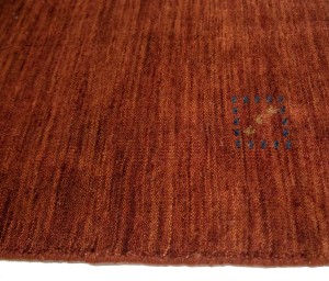 Solid Rusty Red 5X5 Oriental Modern Square Rug