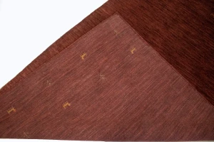 Solid Maroon Red 4X6 Oriental Modern Rug